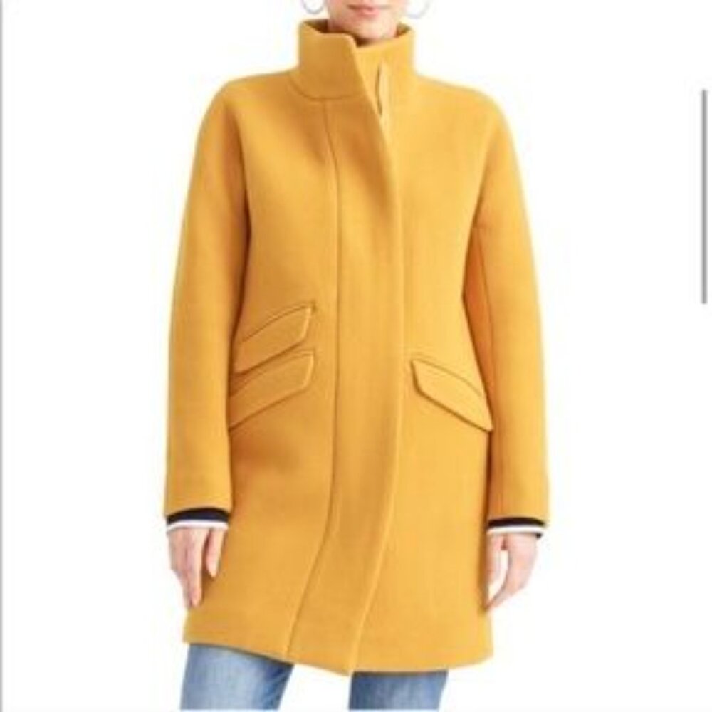 J. Crew Stadium Cloth Cocoon Coat Amber Sunset 2 Petite